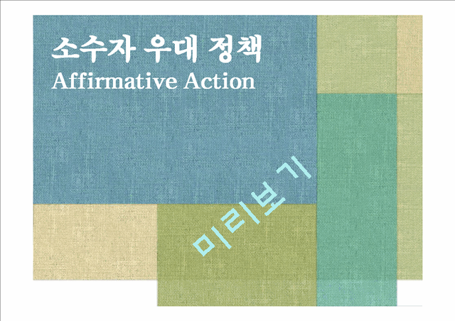 [3000원] 소수자 우대 정책,소수집단 우대정책,의무주의와 소수자 우대 정책 반대,소수자 우대 정책의 사례,사회적 약자란.pptx